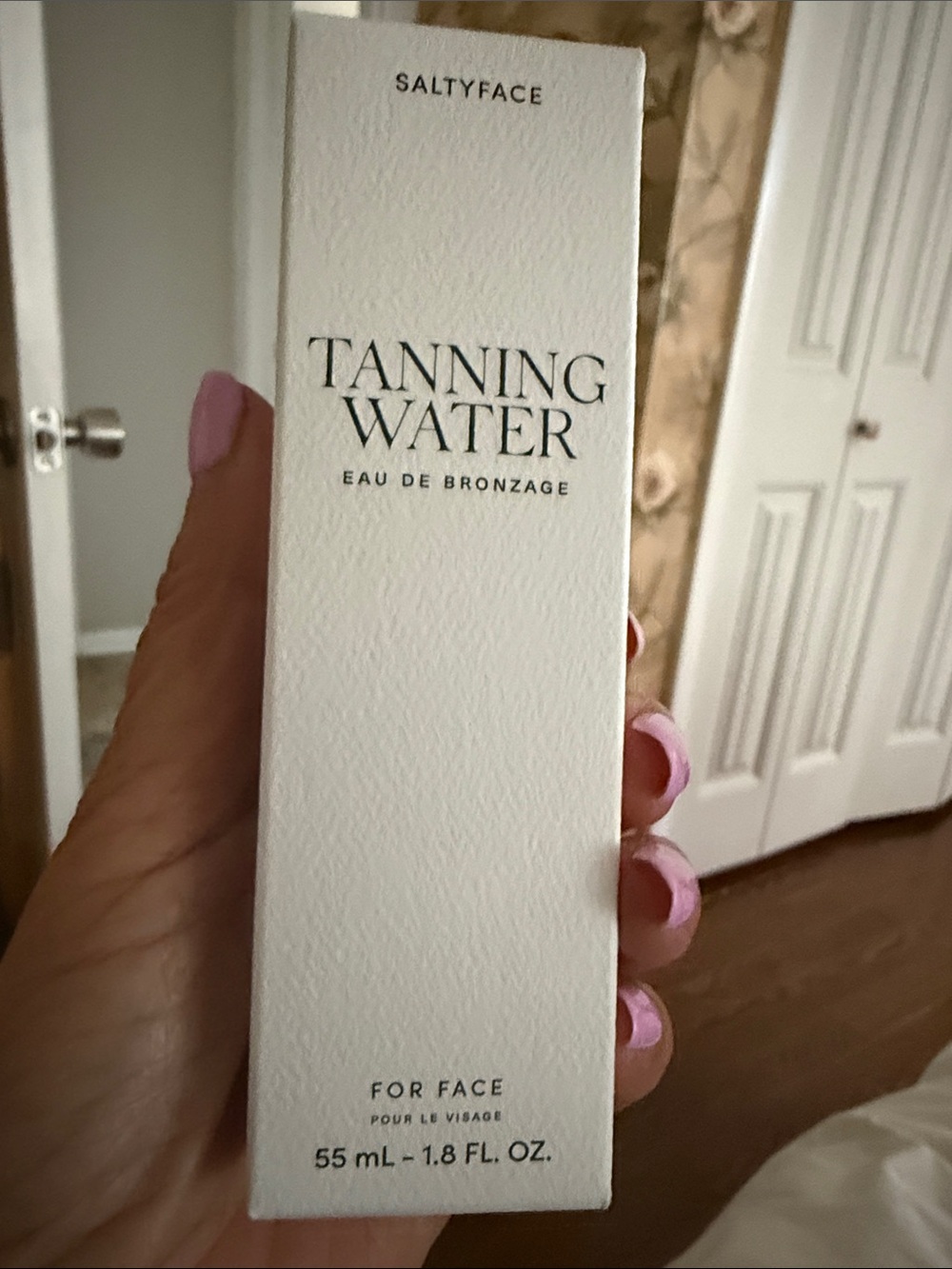 Saltyface Tanning Water for Face — medium to dark.